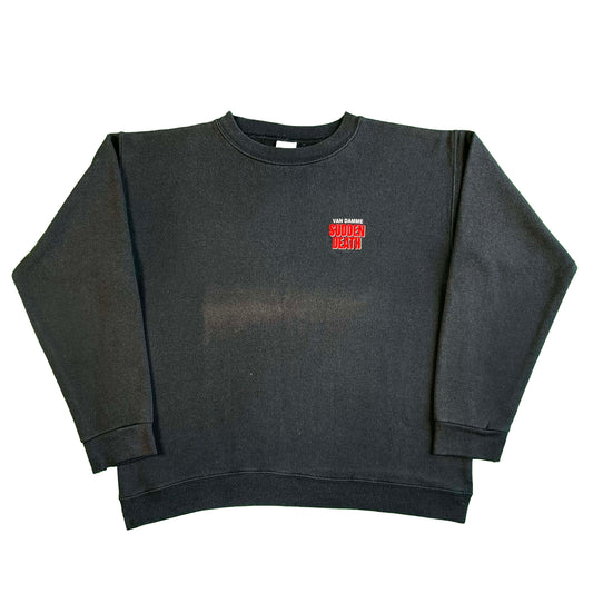 90s Van Damme Sudden Death Faded Black Sweatshirt- XL