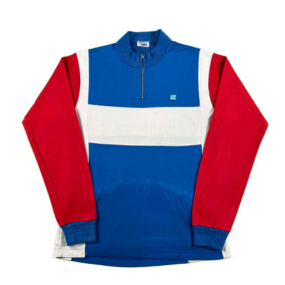80s Long Sleeve Cycling Jersey- M