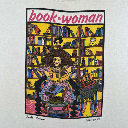 80s book-woman Tee- L