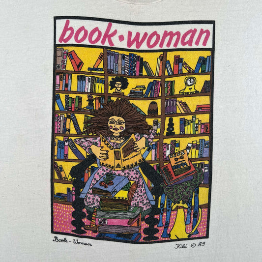 80s book-woman Tee- L