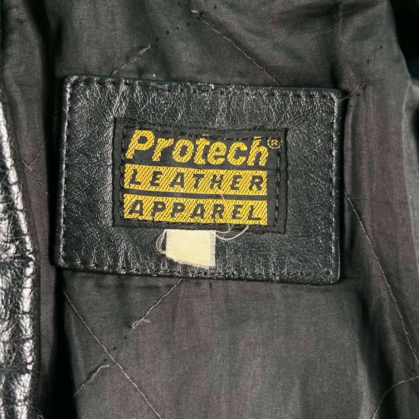 80s Black Leather Biker Jacket- L