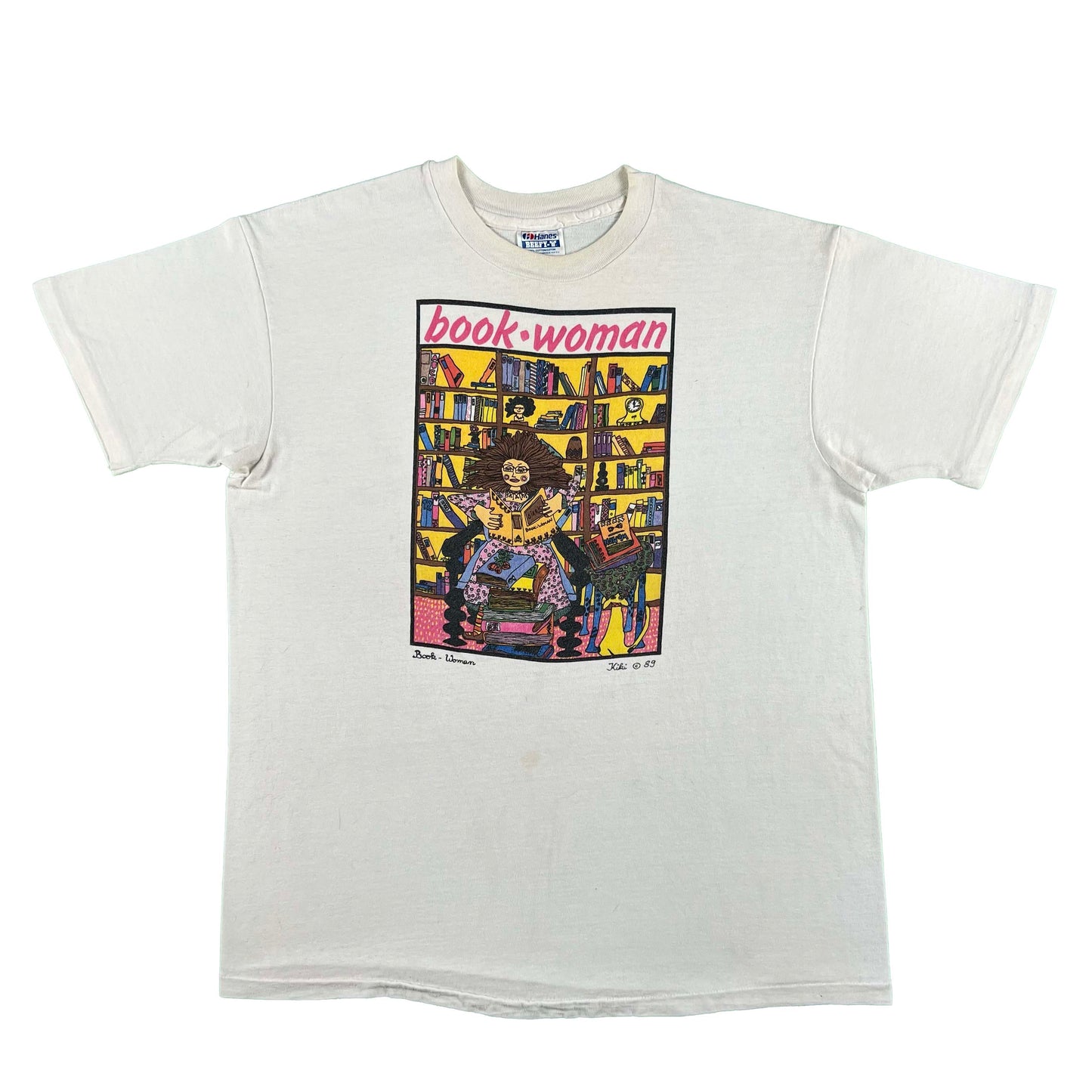 80s book-woman Tee- L