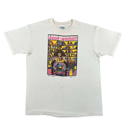 80s book-woman Tee- L