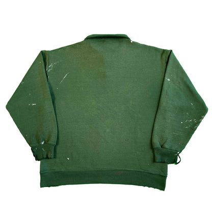 00s Forest Green Painters 1/4 Zip Sweatshirt- L