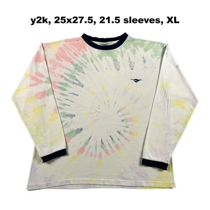 Vintage Blank Long Sleeve Tie Dye Tees- SELECT TEE