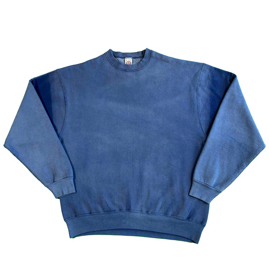 90s Sun Faded Blue Heavyweight Sweatshirt- XL