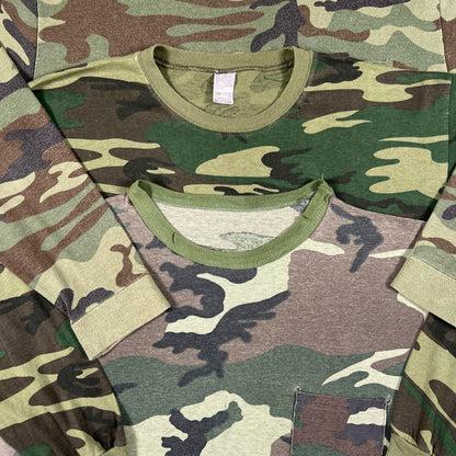 Vintage Blank Camo Long Sleeve Tee- XS,S,M,L,XL