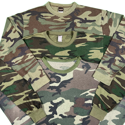 Vintage Blank Camo Long Sleeve Tee- XS,S,M,L,XL