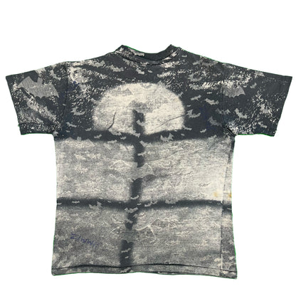 80s Sun Faded Black/Grey Bats Tee- S