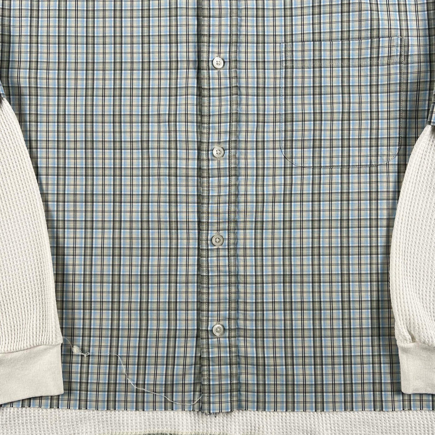 Vintage Eddie Bauer Cropped Plaid Shirt & Waffle Knit Thermals- SELECT COMBO