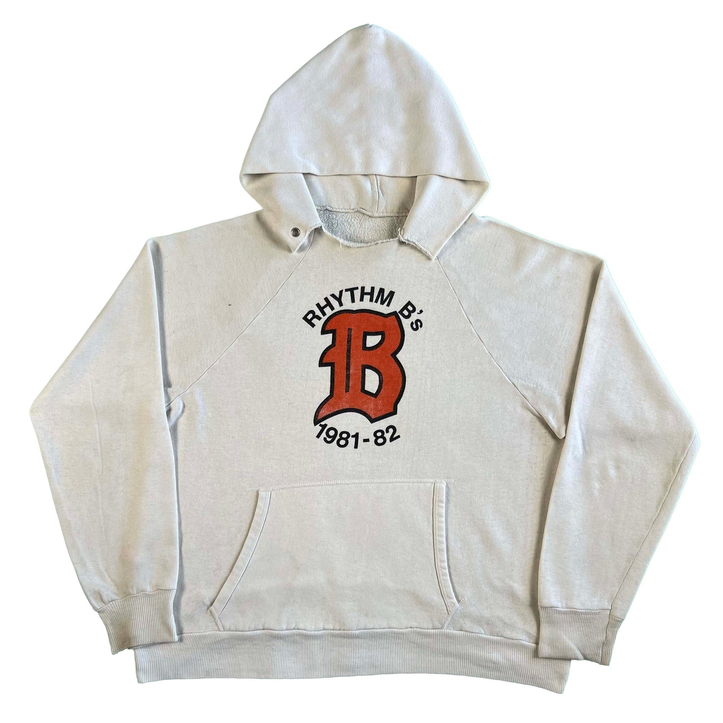 80s White Rhythm B's Hoodie- L