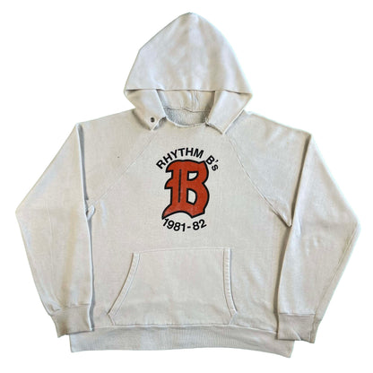 80s White Rhythm B's Hoodie- L