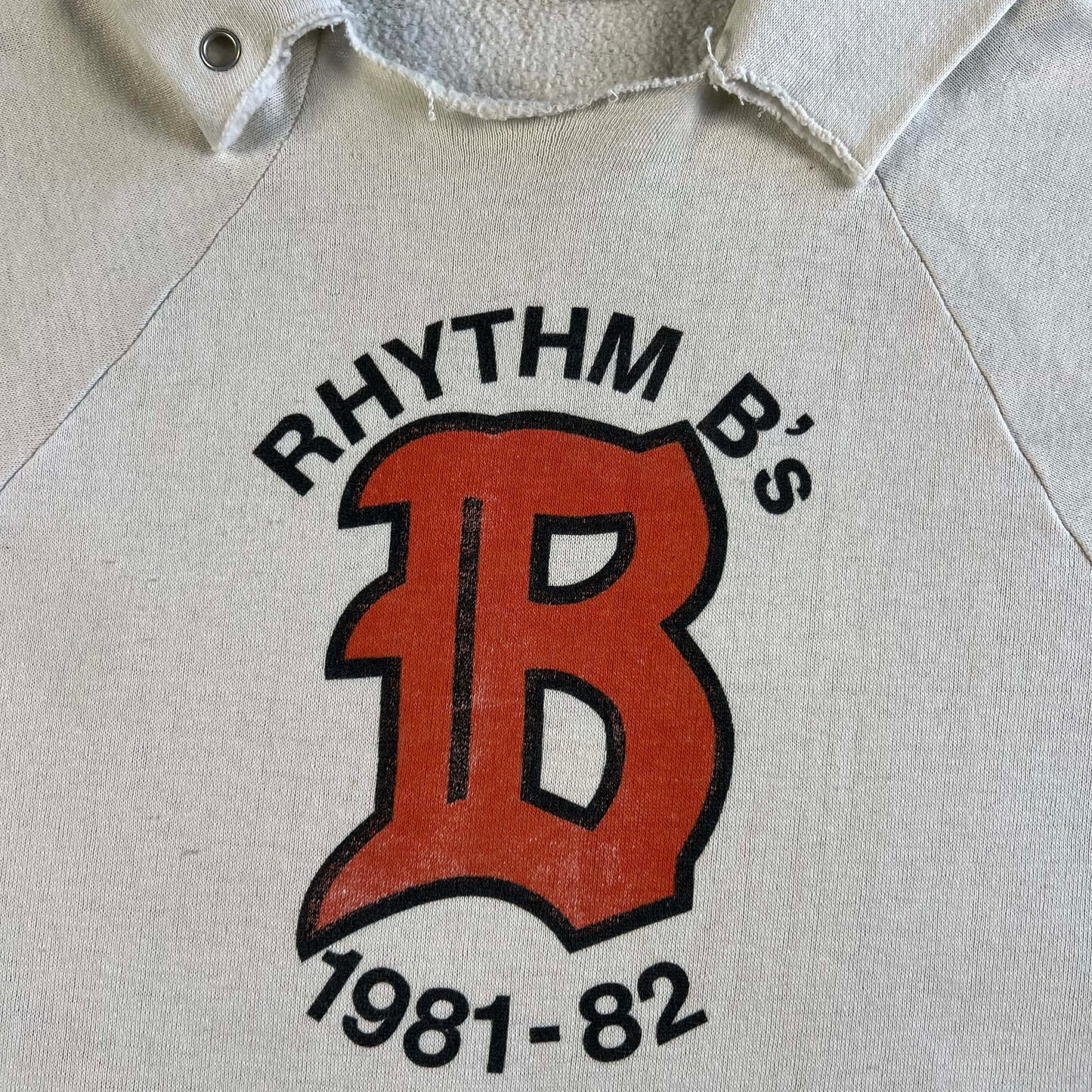 80s White Rhythm B's Hoodie- L