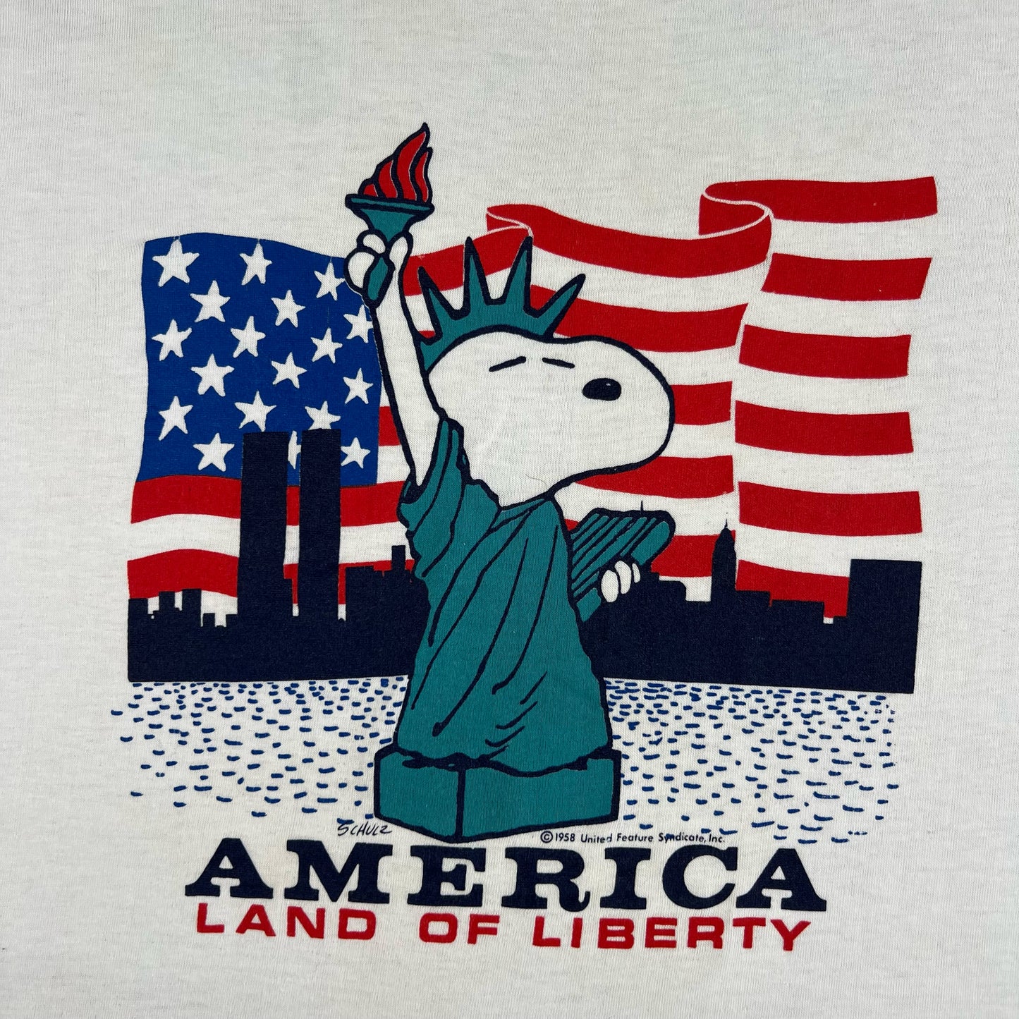 70s Lady Liberty Snoopy Tee- M