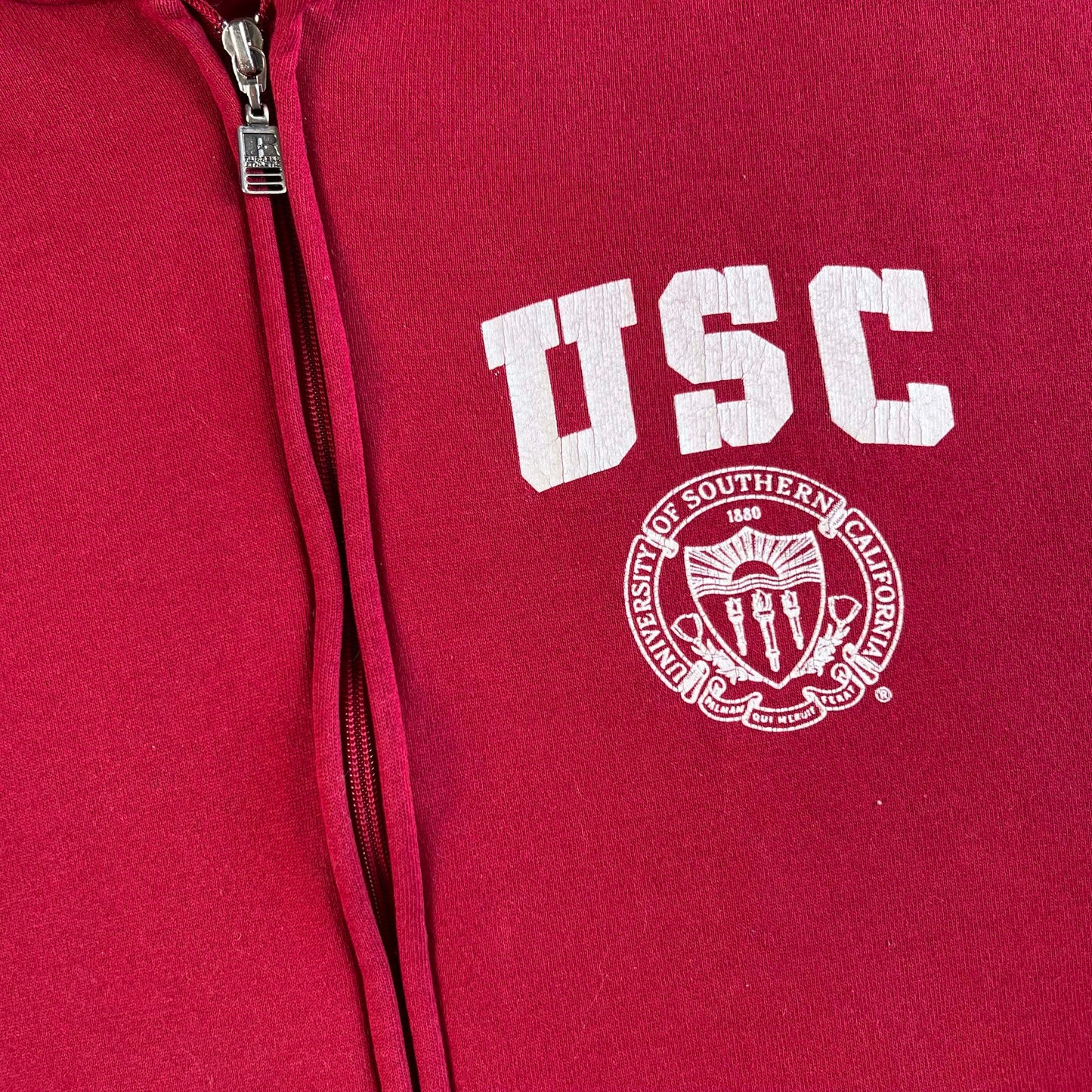 90s Russell USC Zip Up Hoodie- M