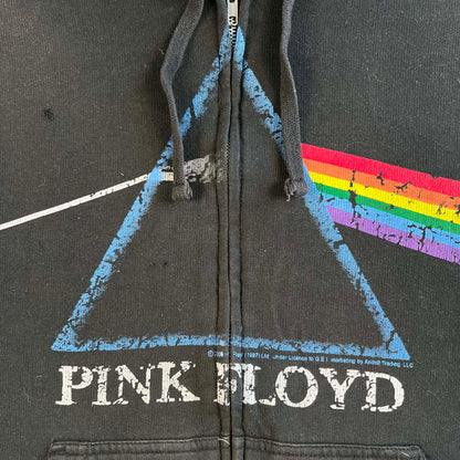 00s Pink Floyd Waffle Lined Zip Up Hoodie- L