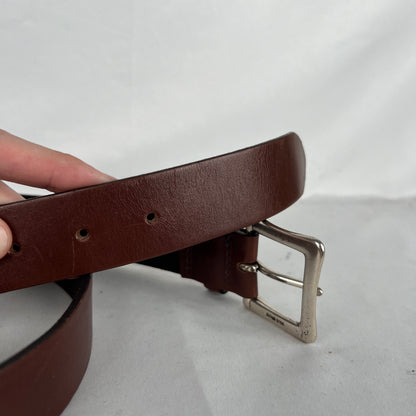 90s Gap Brown Leather Belt- 32"-36"