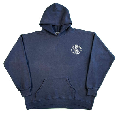 90s Faded Navy Dolphins Soccer Hoodie- L