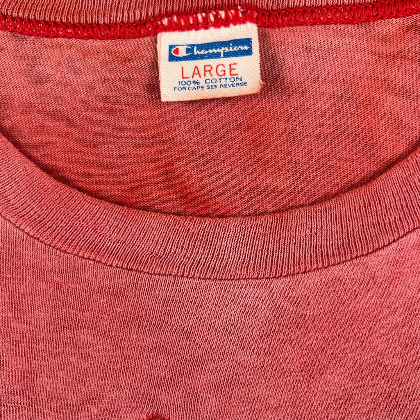 70s Champion Blue Bar Sun Faded P.E. Tee- M