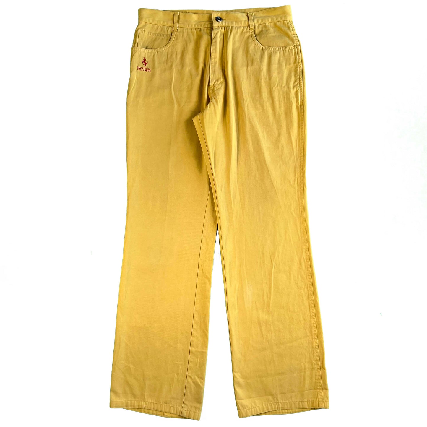 90s Ferrari Yellow Cotton Pants- 30x30