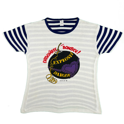 80s Sex Explosion Striped Tee- L