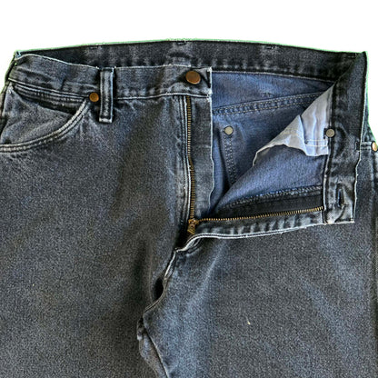 80s Wrangler Sun Faded Black/Blue Denim- 30x31.5