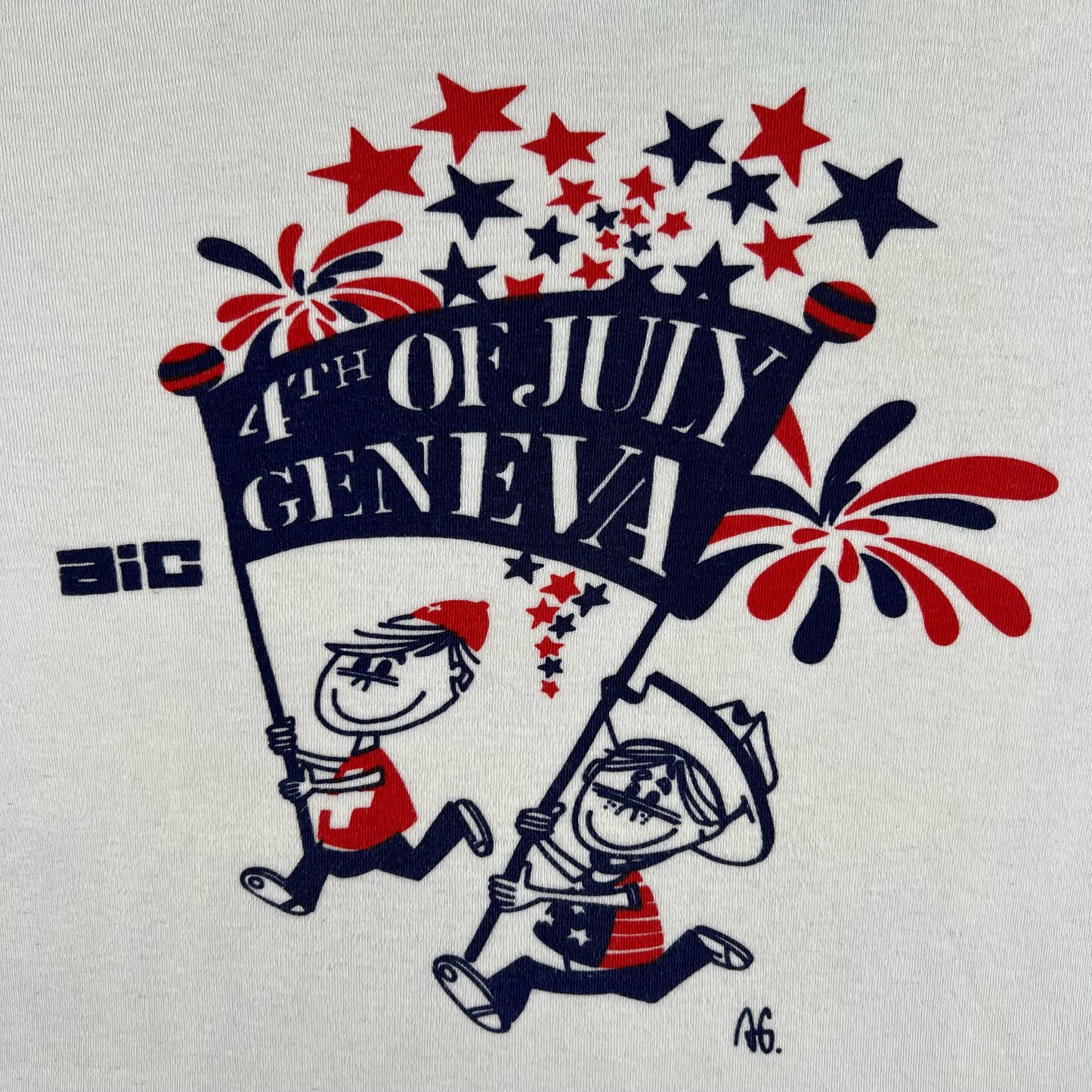 70s Geneva Swiss Euro 4th of July Tee- S