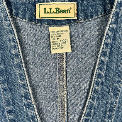 90s L.L. Bean Buckleback Denim Vest- S