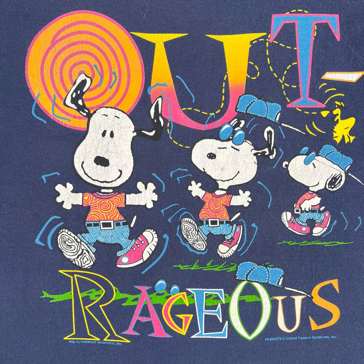 90s Snoopy Outrageous Tee- M