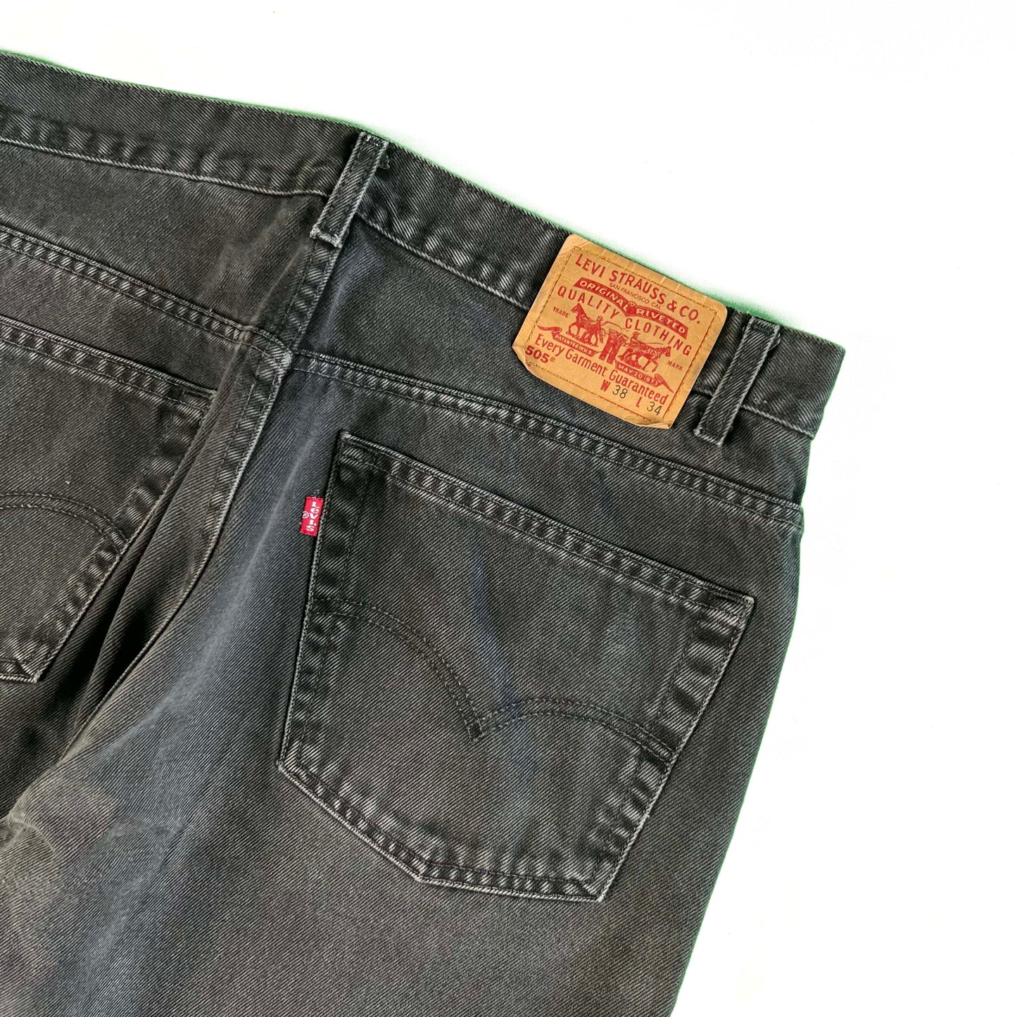 90s Faded Black Levi's 505s- 36x32