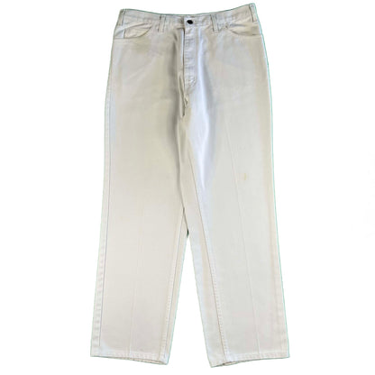 80s Big Mac White Denim Pants- 33x30