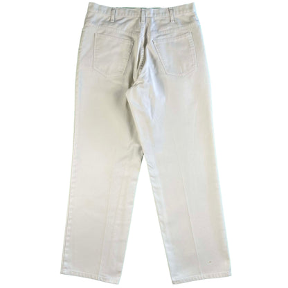 80s Big Mac White Denim Pants- 33x30