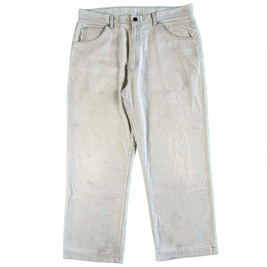 60s Faded Grey/White Corduroy Pants- 33x26