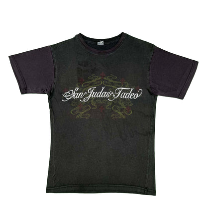 00s Sun Faded Black San Judas Tadeo Tee- S