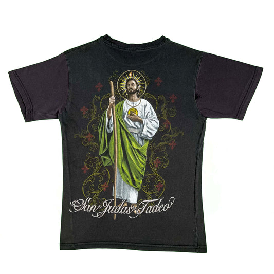 00s Sun Faded Black San Judas Tadeo Tee- S