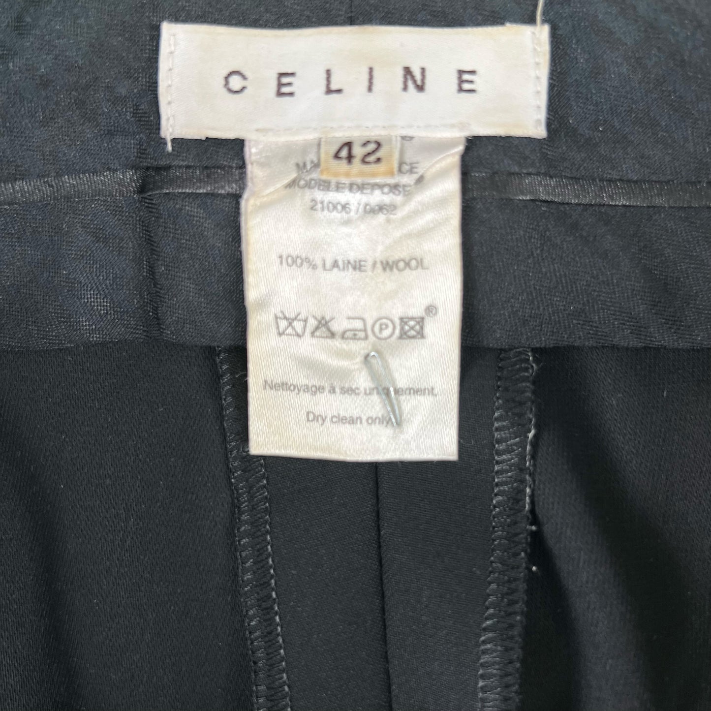 Celine S/S 02 Wool Trousers- 31x31.5