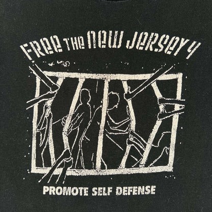 00s Faded Black Free the New Jersey 4 Tee- M