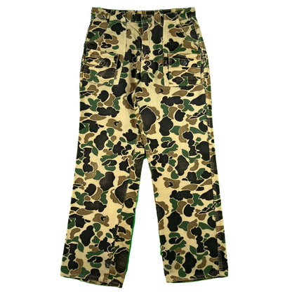 70s Cabela's Duck Camo Chamois Bush Pants- 32x29.5