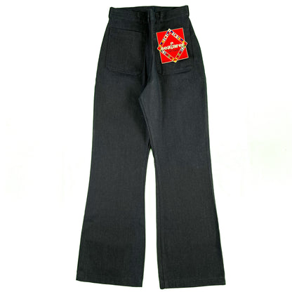 80s DS Seafarer Denim Flared Sailor Pants- 26x33