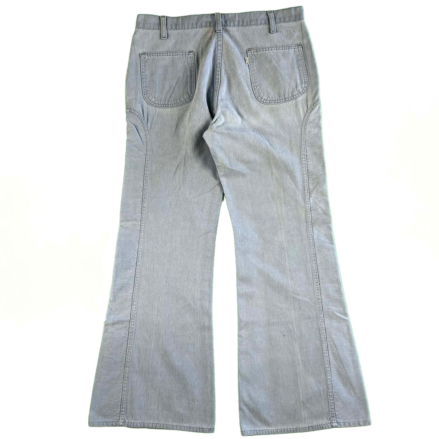 70s Levi's Baby Blue Paneled Corduroy Bell Bottoms- 31x29