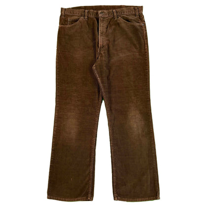 70s Brown Levi's 517 Corduroy Flares- 36x28.5