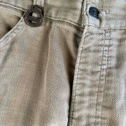 70s Tan Levi's Velour Flares- 31x32.5