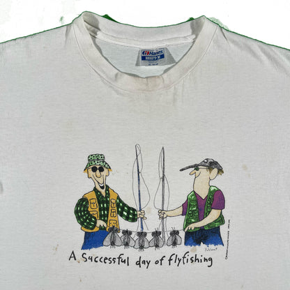 90s Comic Fly Fishing Tee- XL