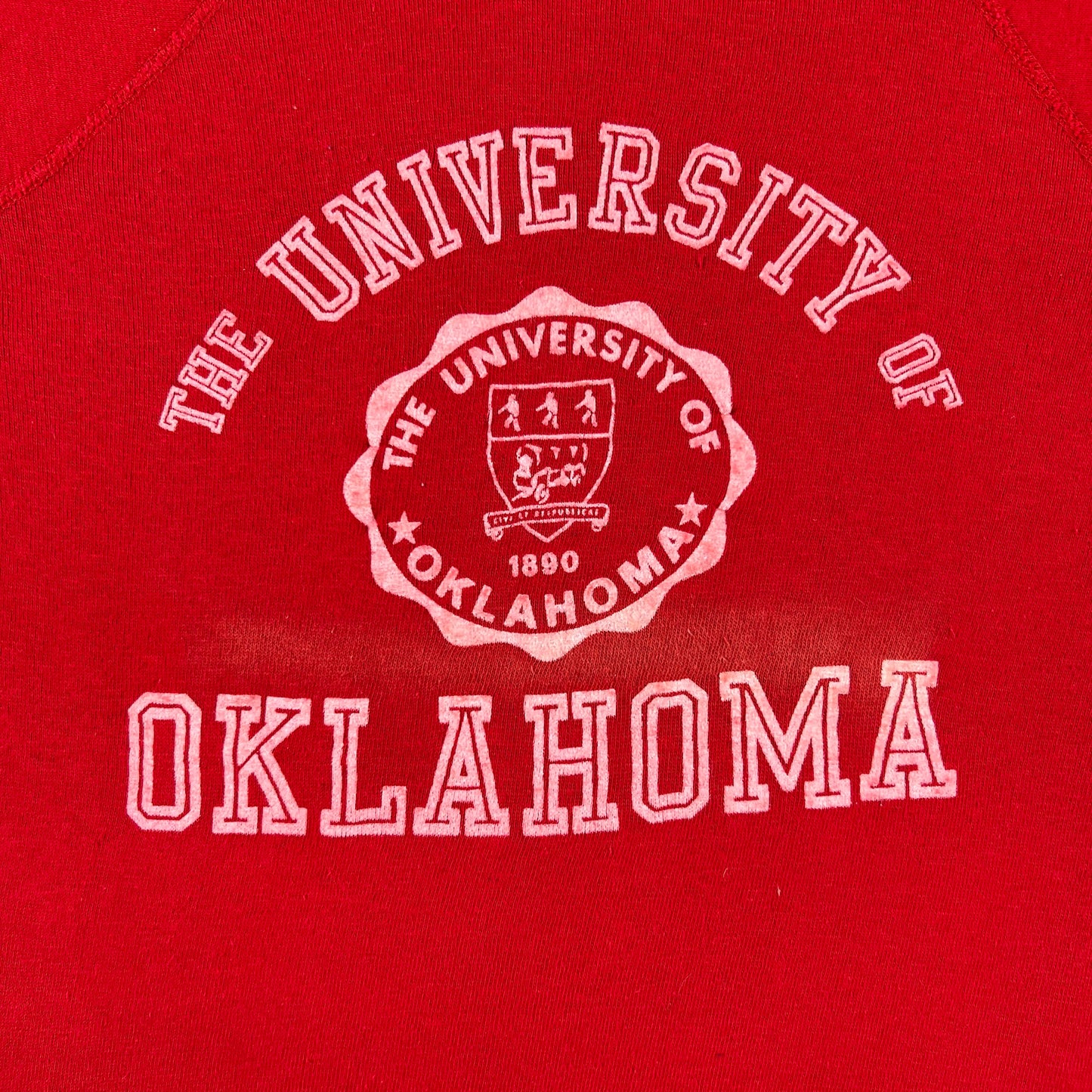 60s Flocked U of Oklahoma S/S Sweatshirt- S