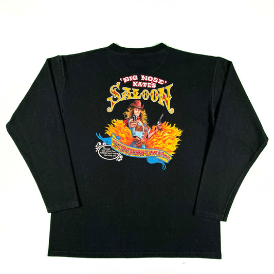 00s Big Nose Kate's Saloon Long Sleeve Henley Tee- L