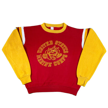 70s USMC Striped Sweatshirt- M