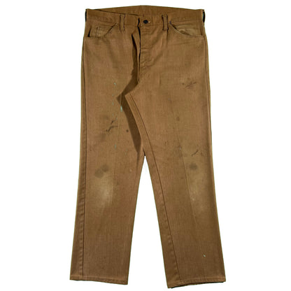 70s Faded Caramel Tan JcPenney Work Pants- 35x29.5