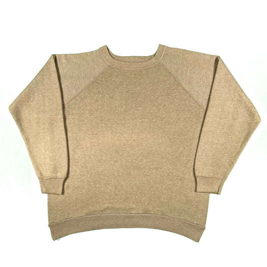 80s Earth Tone Tan Blank Sweatshirt- XL