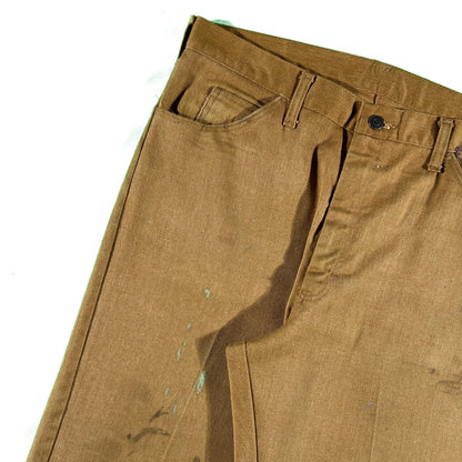 70s Faded Caramel Tan JcPenney Work Pants- 35x29.5