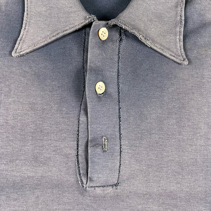 70s Sun Faded Navy Cotton Polo Shirt- S